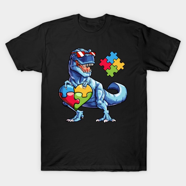 Dinosaurus Autism Awareness T-Shirt by Vaolodople